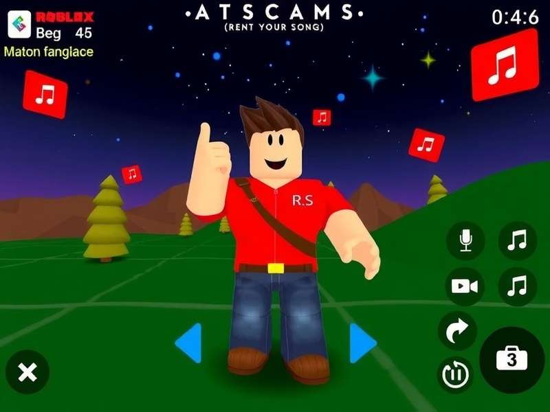 Roblox Rant Song का कवर इमेज जिसमें एक कार्टून कैरेक्टर माइक्रोफोन पकड़े हुए है