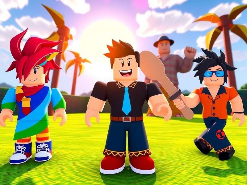 Roblox में संगीत का उपयोग करता हुआ युवा खिलाड़ी