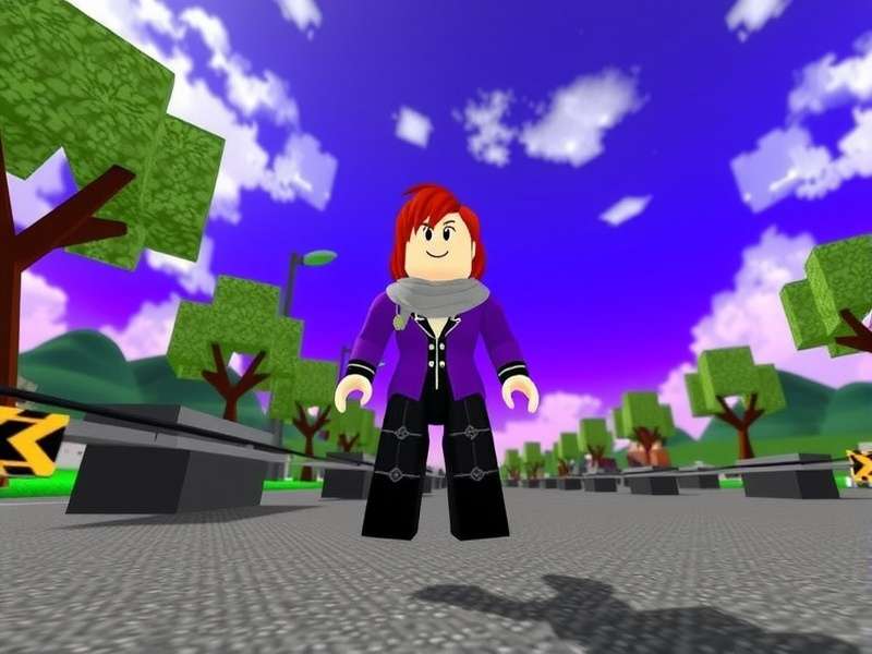 Roblox avatar listening to music with boombox in virtual world