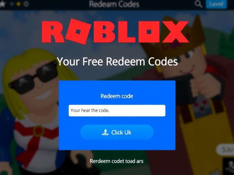 Roblox redeem codes interface on computer and mobile