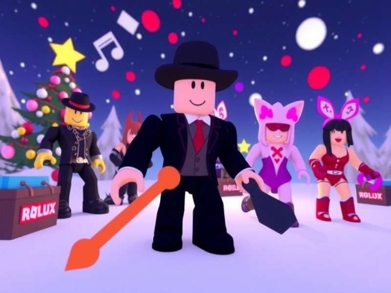 Collage of popular Roblox games with music boomboxes in December 2023