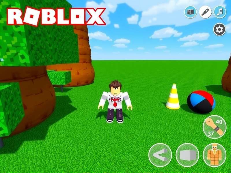 Roblox game running on a Windows 10 laptop in a vibrant setting