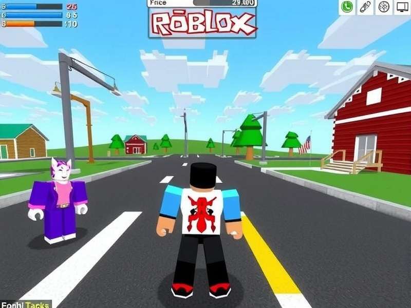 Roblox gaming setup on a powerful PC with dual monitors