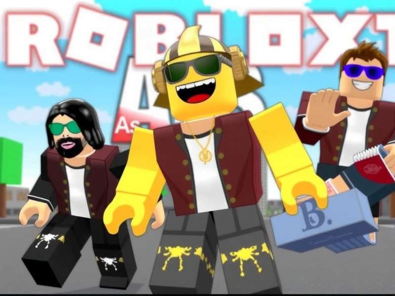 Roblox avatar listening to music with a boombox in a virtual city