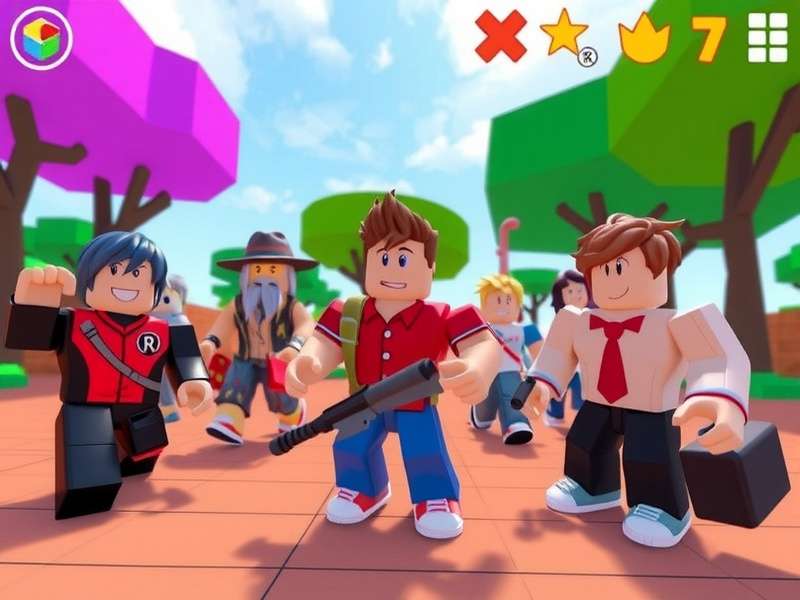 Roblox Gaming Scene with Multiple Players