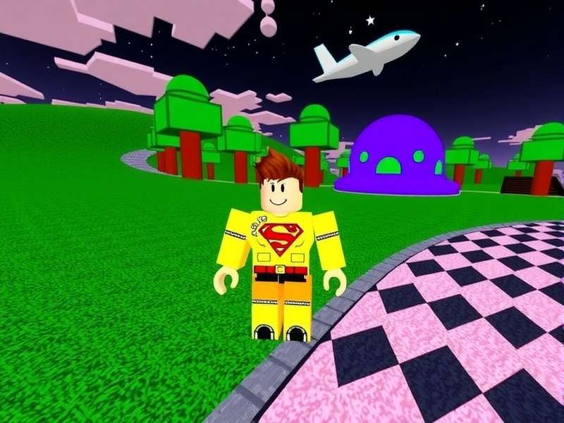 Roblox character with boombox and music notes