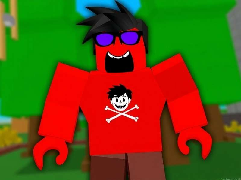 Roblox avatar listening to music with headphones in a virtual world