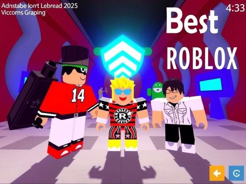 Roblox avatar listening to music with headphones in a virtual concert scene